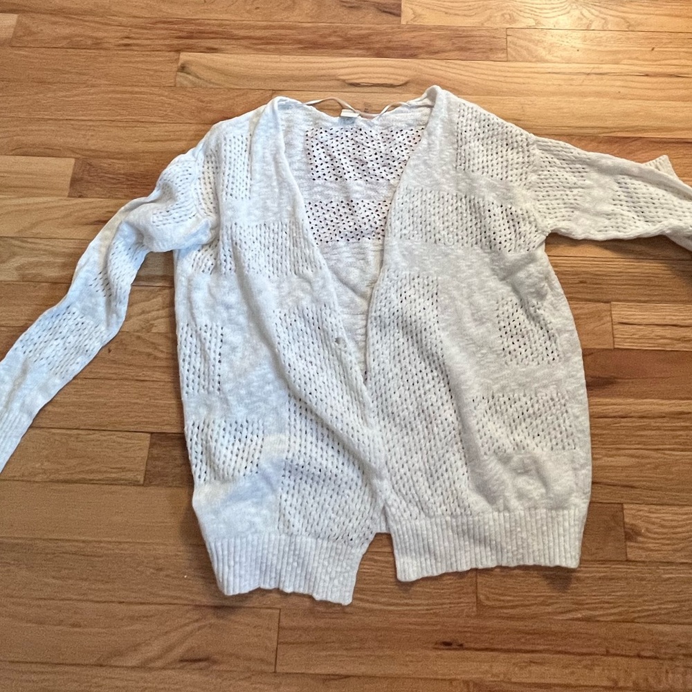 White cardigan